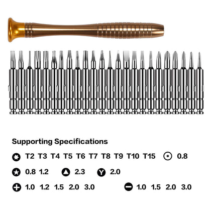 25 In 1 Screwdriver Set Multi Pocket Repair Tool Kit - 24PCTK-N2