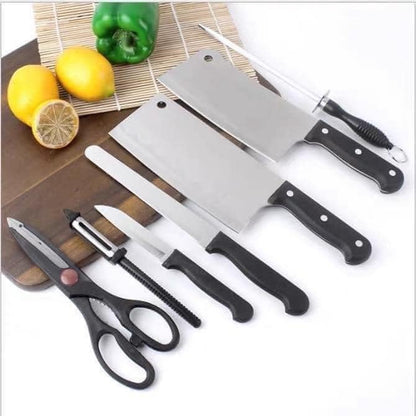 7 Piece Stainless Steel Kitchen Knife Set Knives Set with Knife Scissor - HKNIFE-01