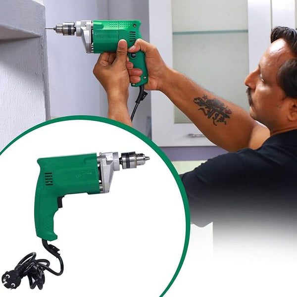 Shopper52 10mm Powerful Electric Drill Machine with 9 Pcs Drill Bit Set and 40PCTK - DRL9PCB40PC