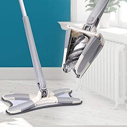 Microfiber X Shape Mop for Floor Cleaning, Dust Mop with Self Wringing - AUR-TW-MOP