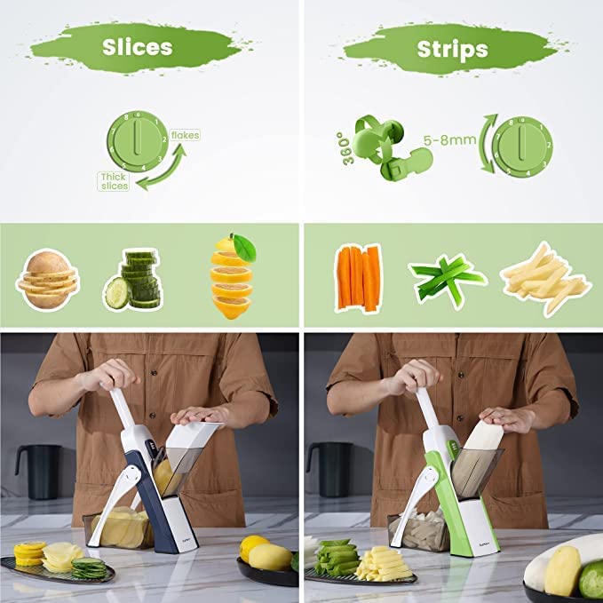 Multi-Purpose Slicer, Chopper, Ideal For Vegetable & Fruits Chopper Cutter With Stainless Steel - MANDOLINE