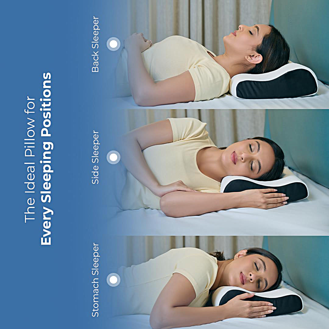 Neck Memory Foam Pillow for Pain Relief Sleep - MEMO-PILLOW