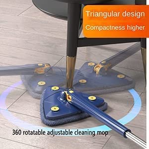 360° Rotatable Triangle Cleaning Mop with Stainless Steel Long Handle and Self Wringing - TRI-TW-MOP