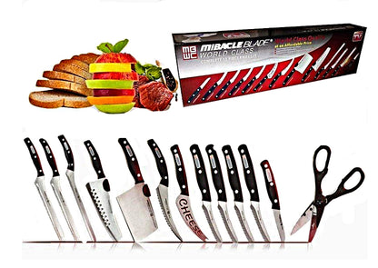 13 Piece Stainless Steel Knife Set Chef's Knife Kitchen Starter Knives Set