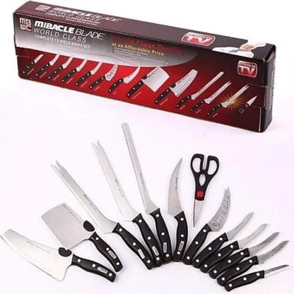 13 Piece Stainless Steel Knife Set Chef's Knife Kitchen Starter Knives Set