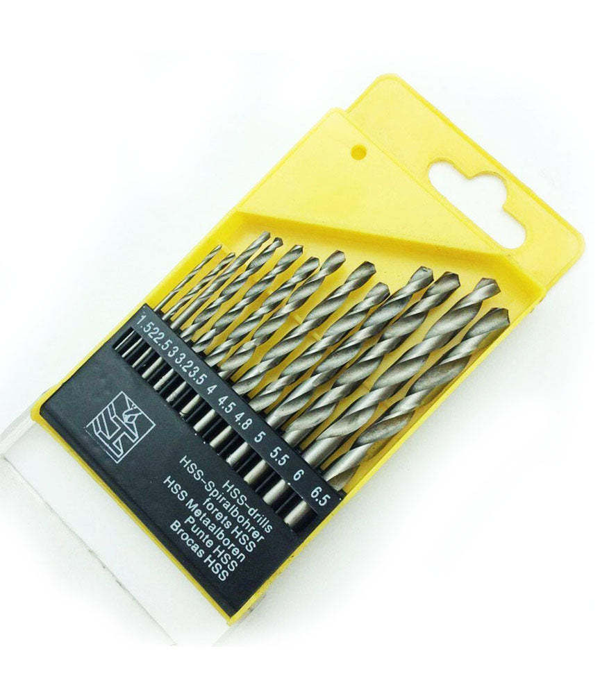 13Pcs Drill Bit Set, All Size Bit for Electric Manual Drilling Machine - 13PDBS-01