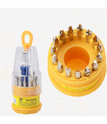 Multi purpose Metal Screwdriver Magnetic Wrench Socket and Bit Tool - 16PCSTK