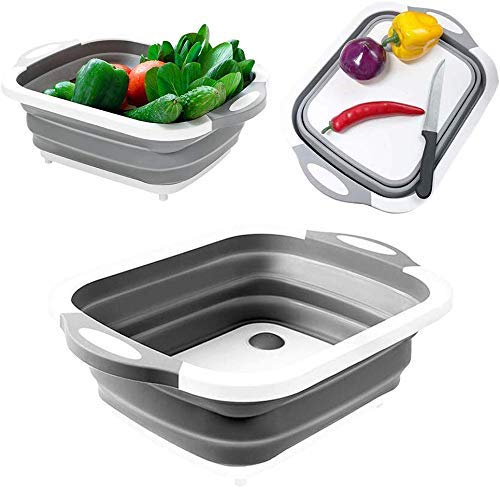 3 in 1 Cutting Chopping Board, Washing Bowl, Fruit Vegetable Basket, Dish, Tub, Drain Basket Vegetable Basin - 3in1CHOP