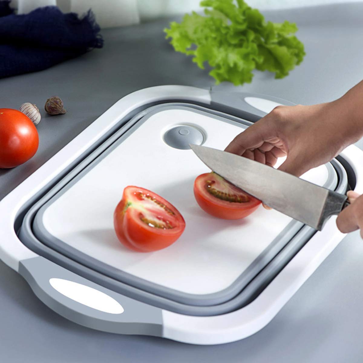 3 in 1 Cutting Chopping Board, Washing Bowl, Fruit Vegetable Basket, Dish, Tub, Drain Basket Vegetable Basin - 3in1CHOP