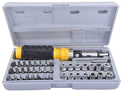 10mm Powerful Electric Drill Machine with 13Pcs Drill Bit Set, 41PC Screwdriver Set and 48in1 Wrench Spanner Set