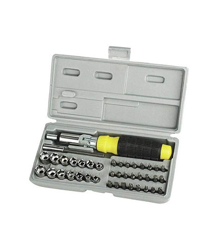 41Pcs Screwdriver Socket Set Combination Tool Wrench Tool Kit Magnetic Toolkit – 41PCTK