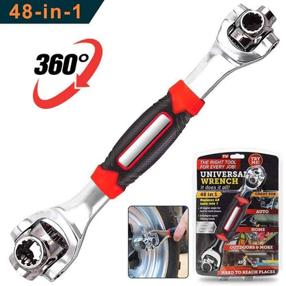 Universal Wrench 48 in 1 Socket Wrench Multifunction Wrench Tool with 360 Degree Rotating Head, Spanner Tool for Home and Car Repair - 48IN1TOOL