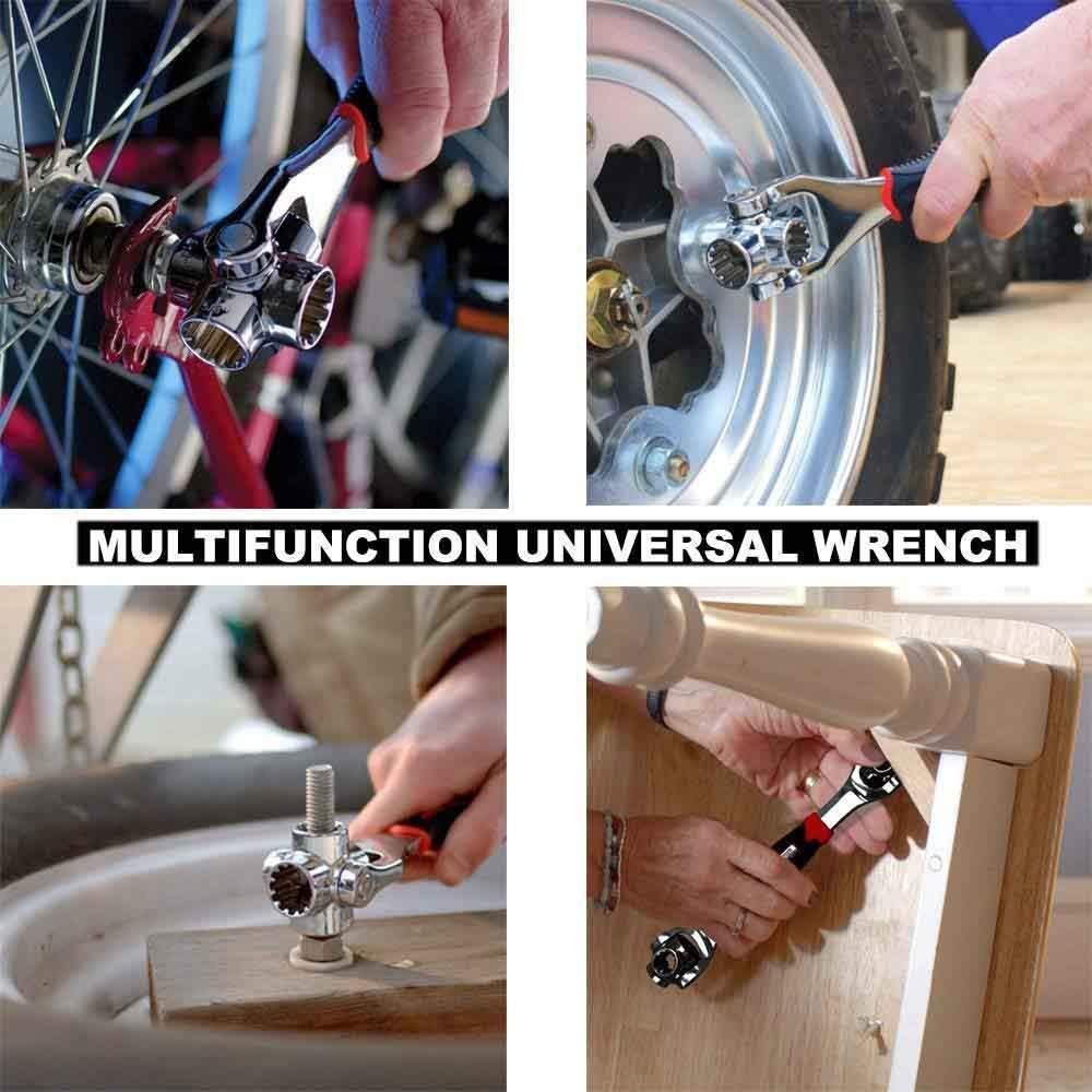 Universal Wrench 48 in 1 Socket Wrench Multifunction Wrench Tool with 360 Degree Rotating Head, Spanner Tool for Home and Car Repair - 48IN1TOOL