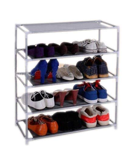 4 Layer Storage Cum Shoe Rack with Wardrobe Cover Shoe Rack, Portable Folding Shoe Rack - 4SHRK