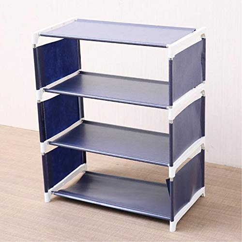 4 Layer Storage Cum Shoe Rack with Wardrobe Cover Shoe Rack, Portable Folding Shoe Rack - 4SHRK