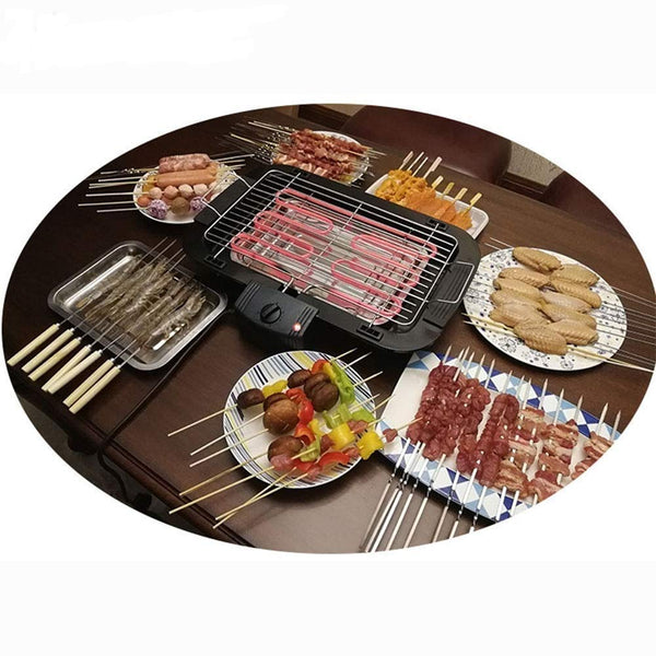 Electric Barbecue Grill 2000W with Kitchen Knife Set