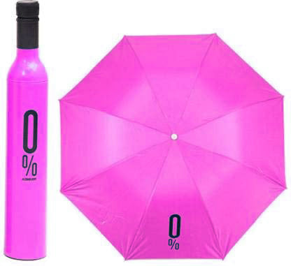 Folding Portable Fold Wine Bottle Umbrella with Plastic Case for Women and Kids