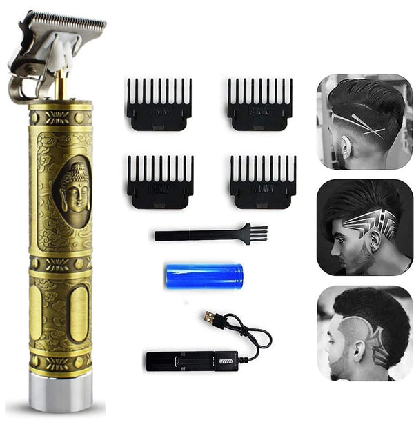 Rechargeable Cordless Beard & Hair Men's Grooming Trimmer Shaver Set (BUDDH-TRIM)