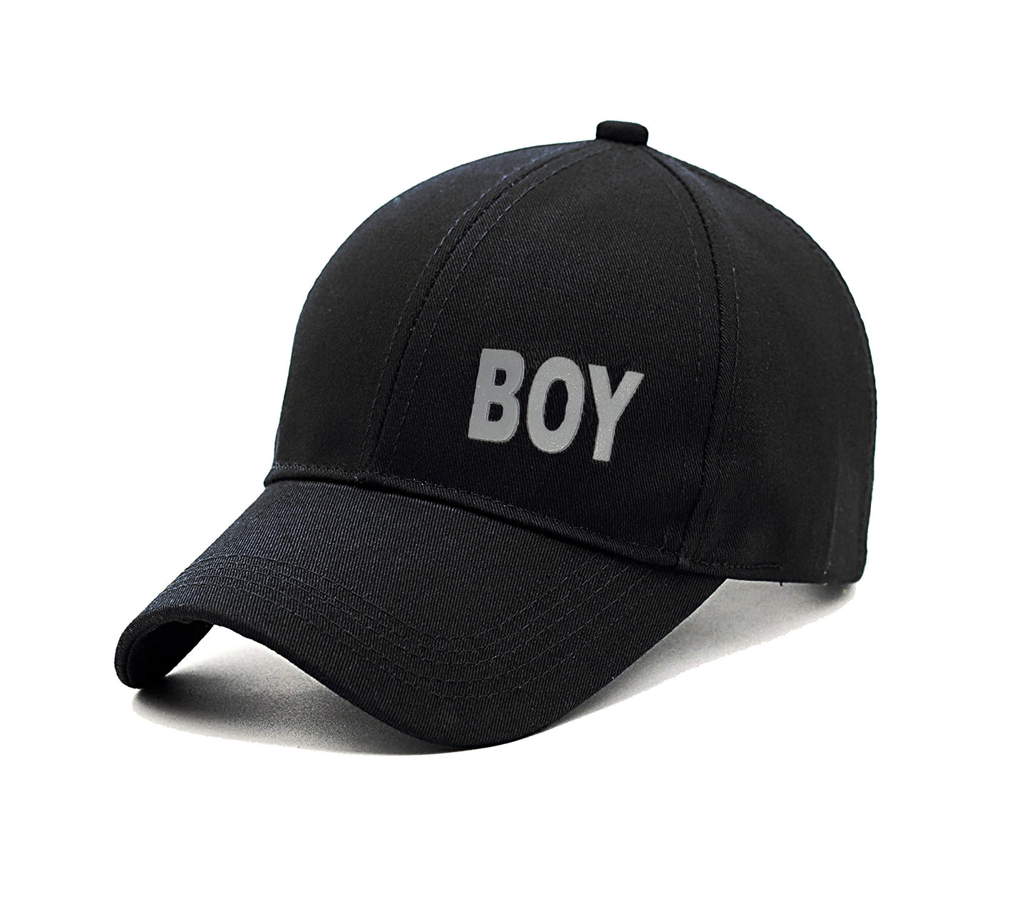 Men Boys Stylish Baseball Adjustable Printed Black Cap - CAP-BK-BOY