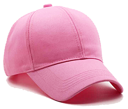 Men Boys Stylish Baseball Adjustable Cap Black & Pink - CAP-BK-PK