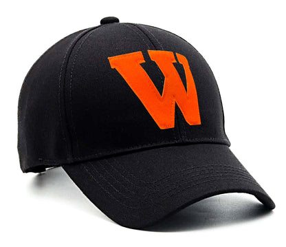 Men Boys Stylish Baseball Adjustable W Black Orange Cap