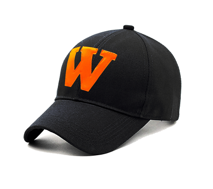 Men Boys Stylish Baseball Adjustable W Black Orange Cap