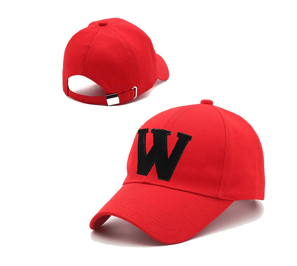 Men Boys Stylish Baseball Adjustable W Red Cap