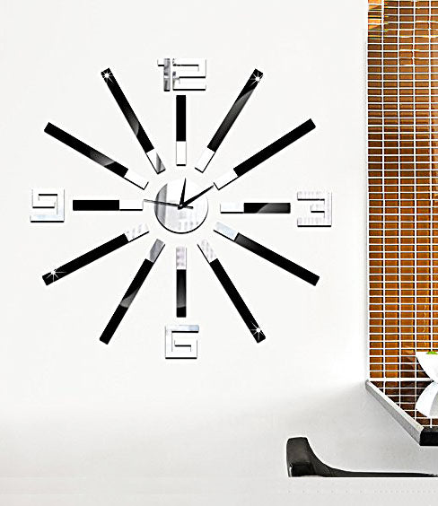 DIY Wall Clock 3D Sticker Home Office Decor 3D Wall Clock (Covering Area:55*55cm) - DIYCD814