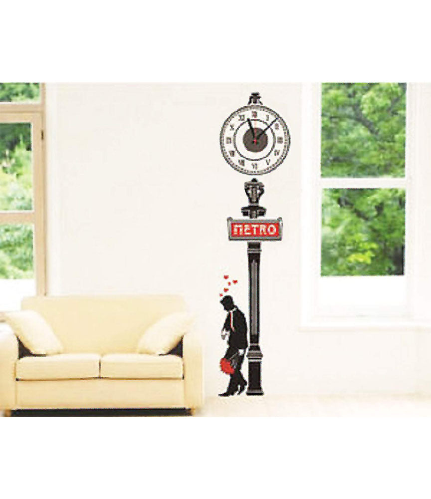 DIY Wall Clock 3D Sticker Home Office Decor 3D Wall Clock (Covering Area:55*50cm) - DIYCD872