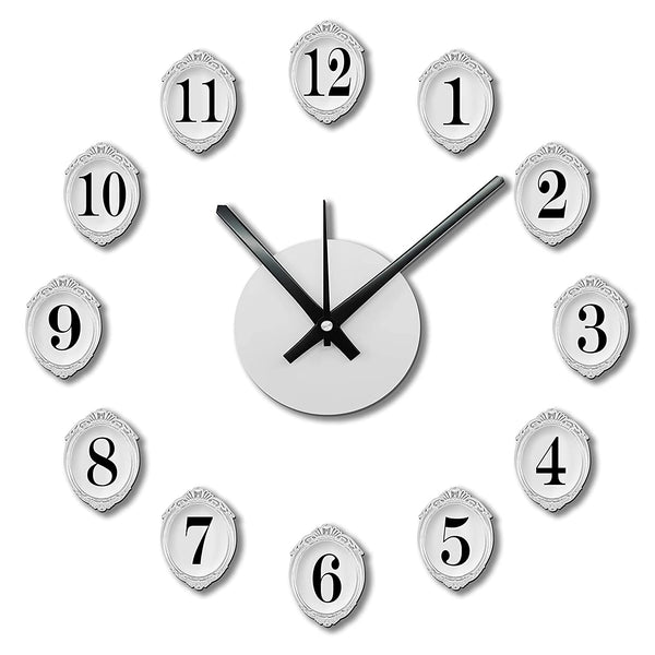 DIY Wall Clock 3D Sticker Home Office Decor Wall Clock ( Covering Area: 35 x 35 cm ) - DIYM05GIG