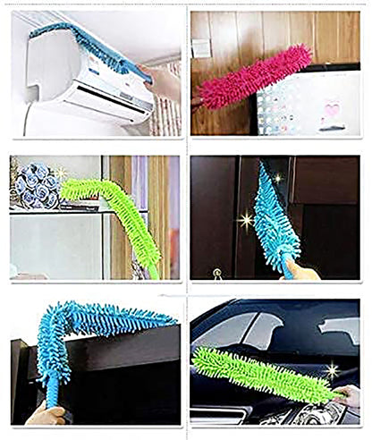 Flexible Fan Cleaning Duster for Multi-Purpose Cleaning of Home, Kitchen, Car, Office with Long Rod - DUSTROD