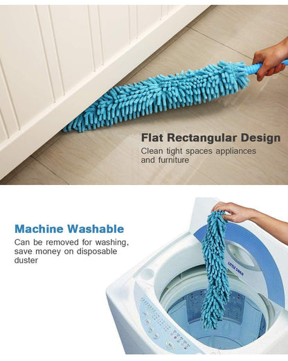 Flexible Fan Cleaning Duster for Multi-Purpose Cleaning of Home, Kitchen, Car, Office with Long Rod - DUSTROD