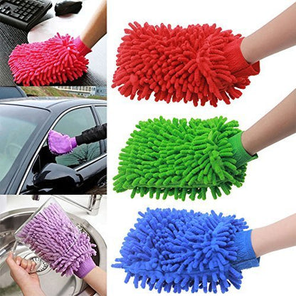 Set of 5 pcs Broom Brush Set with Cleaning Gloves for Home Office and Car - CM5PCBRGLO