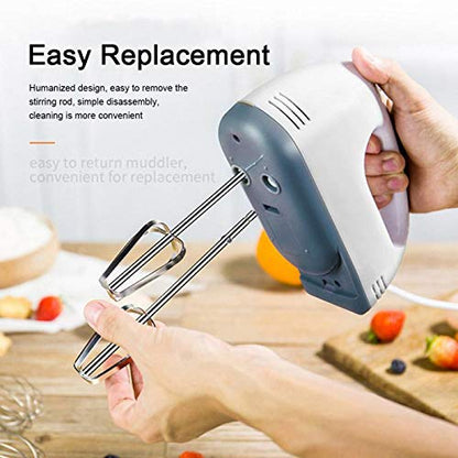 Electric 7 Speed Hand Mixer with 4 Pieces Stainless Steel Food Blender - HANDMX