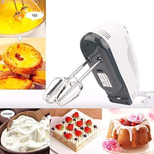 Electric 7 Speed Hand Mixer with 4 Pieces Stainless Steel Food Blender - HANDMX