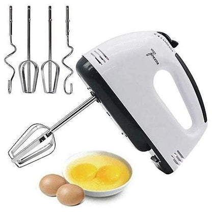 Electric 7 Speed Hand Mixer with 4 Pieces Stainless Steel Food Blender - HANDMX