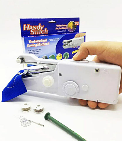 Portable And Cordless Electric Mini Handheld Sewing Machine Handy Stitch Set - HNDSWM