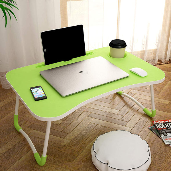 Foldable Portable Adjustable Multifunction Laptop Study Lapdesk Table  - HQMPTCUP-GR