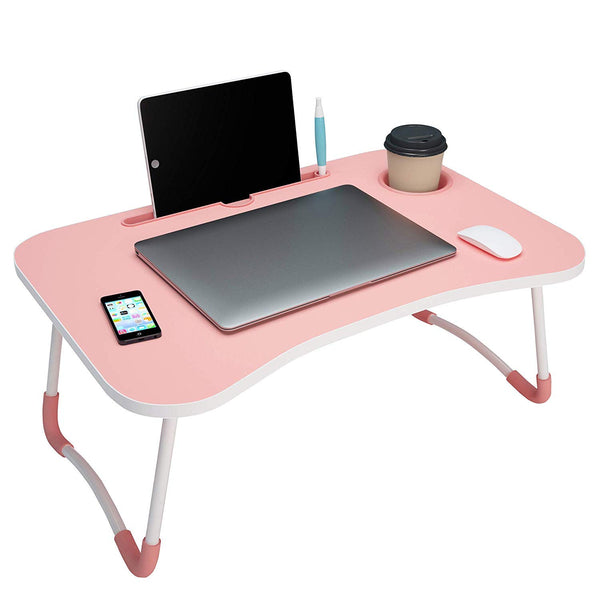 Foldable Portable Adjustable Multifunction Laptop Study Lapdesk Table - HQMPTCUP-PK