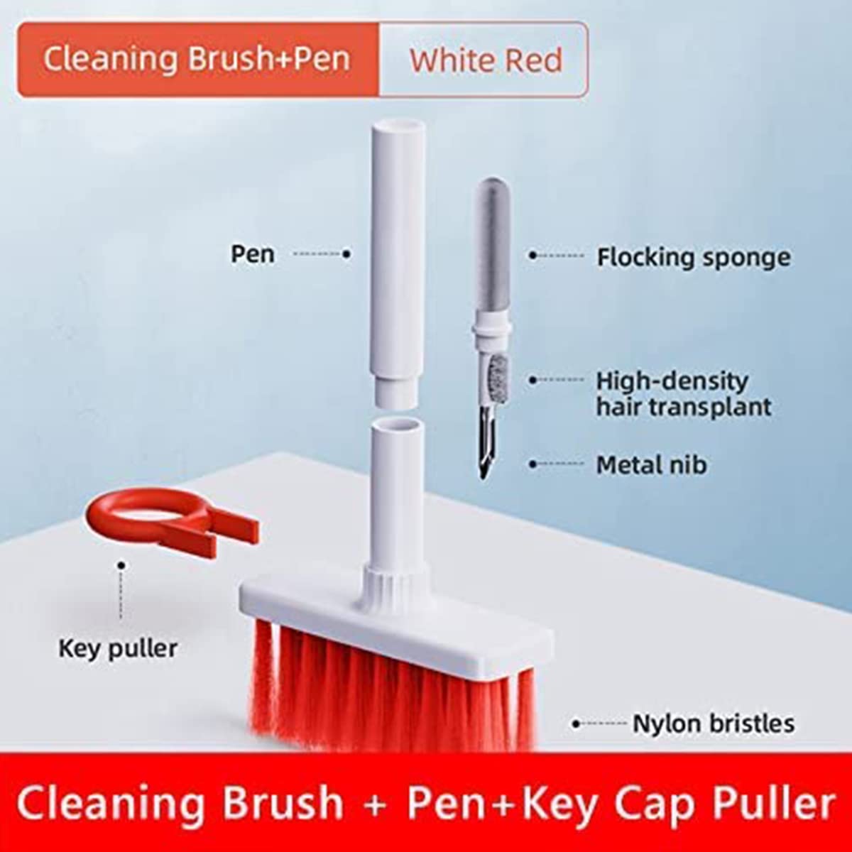 5 in 1 Soft Brush Keyboard Cleaner Truly Wireless Earphones Camera Lens Cleaning Tools Kit - KEYBDCLN