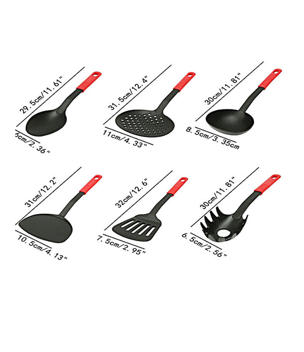 Plastic Polypropylene Kitchen Tools Silicone Spatula, Mixing and Slotted Spoon - KITCHENTOOL