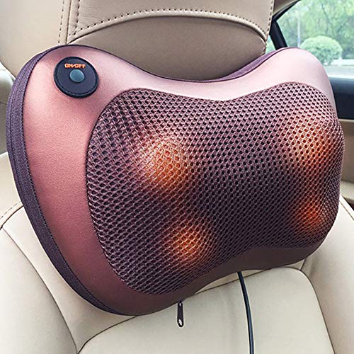 Neck Back Shoulder Heat Pillow Deep Kneading Massager For Car Home Office Massager - MASSAGEPLW