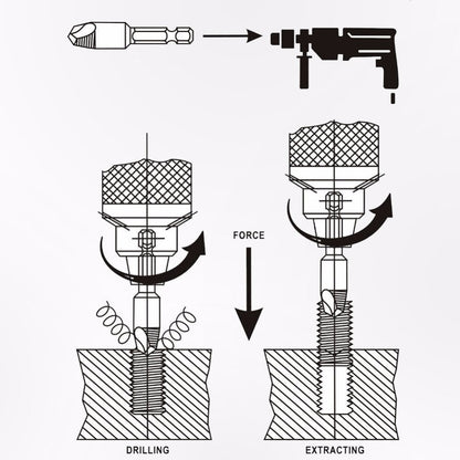 Speed Out Damaged Screw Extractor 4 Piece Set for Any Size Screw OR Bolt - SOUT21