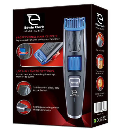 Edwin Clark Rechargeable Cordless Beard & Hair Men's Grooming Trimmer Shaver Set (TRIM-EC-6127)